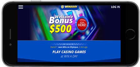 Win a Day Casino mobil horizontal