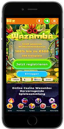 wazamba casino mobil vertikal