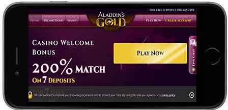 Aladdins Gold Casino mobil horizontal