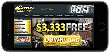 Cirrus casino mobil horizontal