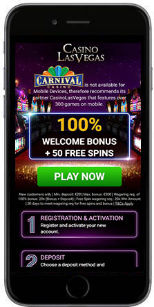 Carnival Casino mobil vertikal