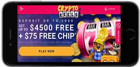 Crypto Reels Casino mobil horizontal