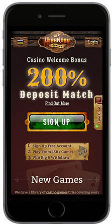 HighNoon Casino mobil vertikal