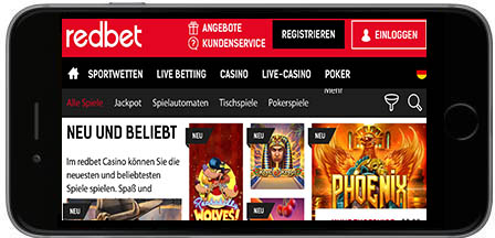 RedBet Casino mobil horizontal