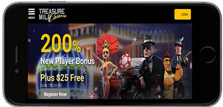 Treasure Mile Casino mobil horizontal