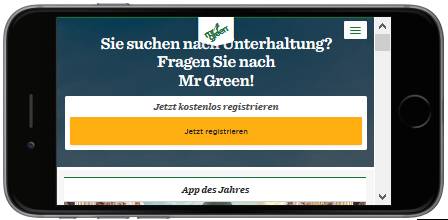 Mr Green Casino mobile horizonzal
