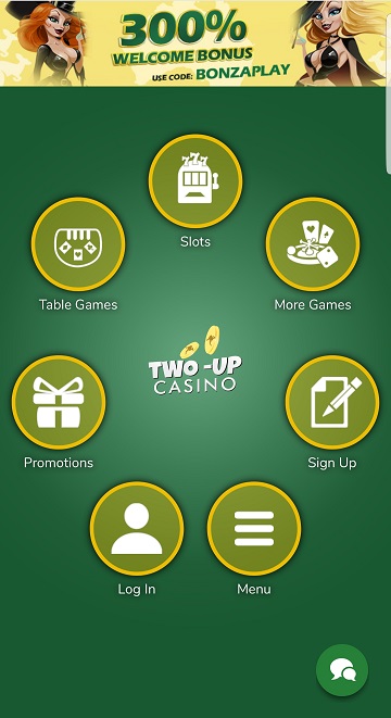 Two Up Casino mobile