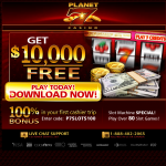 Planet7 Casino Homepage