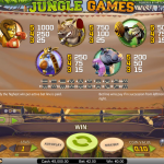 Jungle Games Paytable