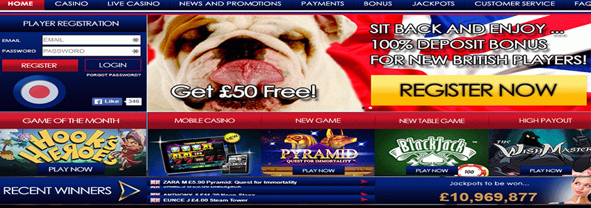Allbritish Casino Homepage