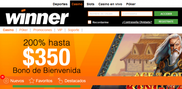 Winner  Screenshot Juega para ganar en el Casino Online