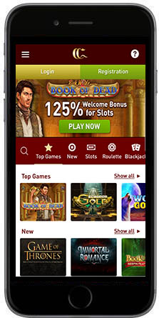 Casino Club mobil vertikal