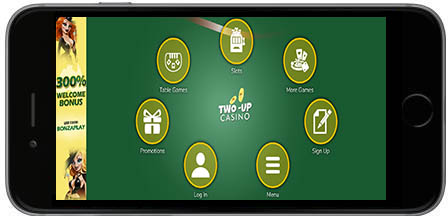 Two Up Casino mobil horizontal