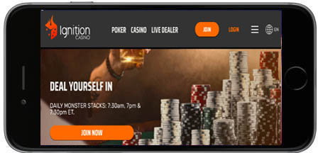 Ignition Casino mobil horizontal