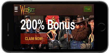 WizBet Casino mobil horizontal
