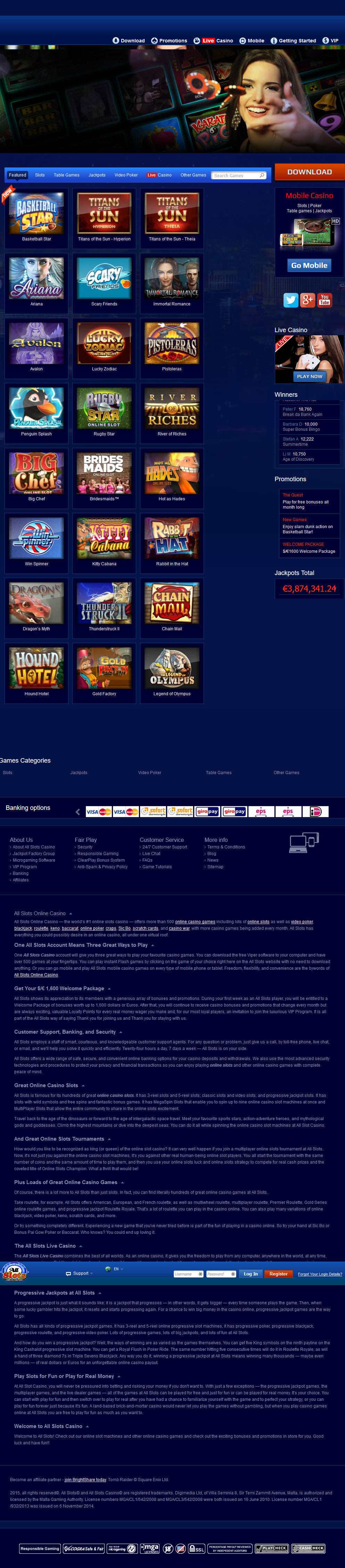 All Slots Casino Test And Review 1500 Bonus