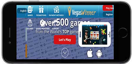 Vegas Winner mobil horizontal