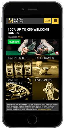 Mega Casino mobil vertikal