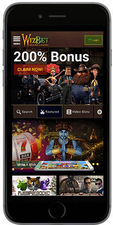 WizBet Casino mobil vertikal